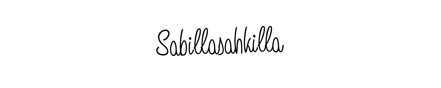 Sabillasahkilla stylish signature style. Best Handwritten Sign (Angelique-Rose-font-FFP) for my name. Handwritten Signature Collection Ideas for my name Sabillasahkilla. Sabillasahkilla signature style 5 images and pictures png