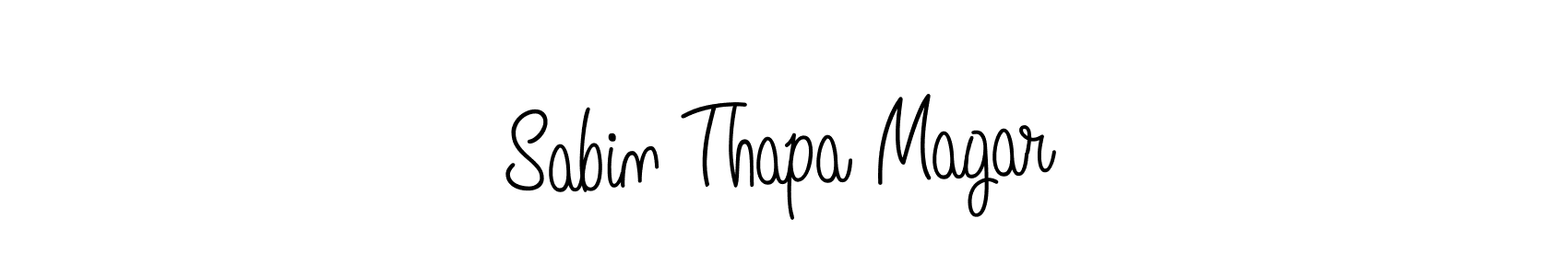 How to make Sabin Thapa Magar name signature. Use Angelique-Rose-font-FFP style for creating short signs online. This is the latest handwritten sign. Sabin Thapa Magar signature style 5 images and pictures png