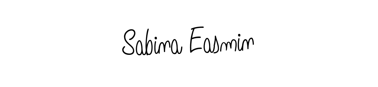 You should practise on your own different ways (Angelique-Rose-font-FFP) to write your name (Sabina Easmin) in signature. don't let someone else do it for you. Sabina Easmin signature style 5 images and pictures png