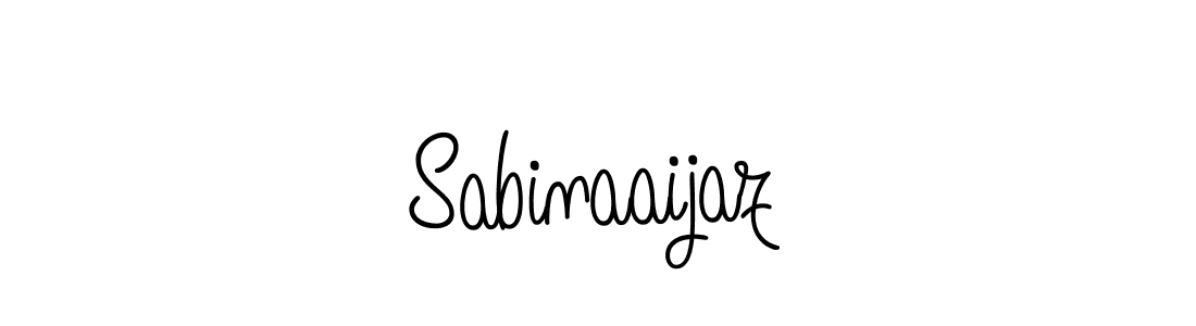 Use a signature maker to create a handwritten signature online. With this signature software, you can design (Angelique-Rose-font-FFP) your own signature for name Sabinaaijaz. Sabinaaijaz signature style 5 images and pictures png