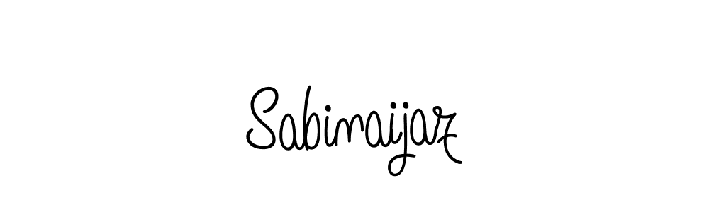 Use a signature maker to create a handwritten signature online. With this signature software, you can design (Angelique-Rose-font-FFP) your own signature for name Sabinaijaz. Sabinaijaz signature style 5 images and pictures png