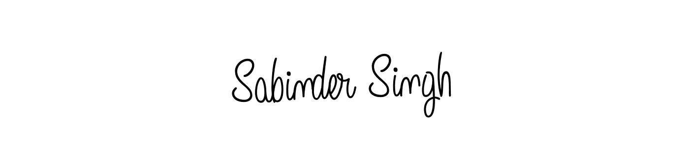 Use a signature maker to create a handwritten signature online. With this signature software, you can design (Angelique-Rose-font-FFP) your own signature for name Sabinder Singh. Sabinder Singh signature style 5 images and pictures png