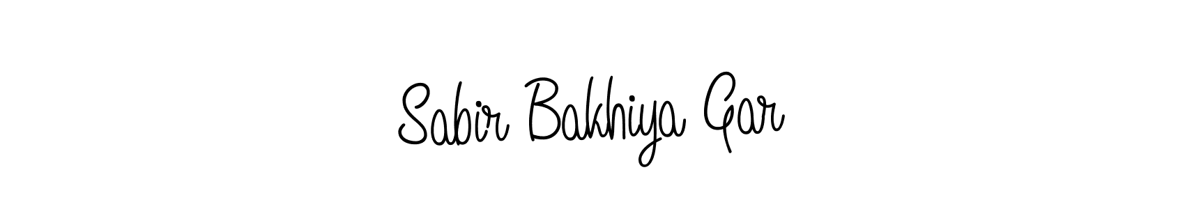 The best way (Angelique-Rose-font-FFP) to make a short signature is to pick only two or three words in your name. The name Sabir Bakhiya Gar include a total of six letters. For converting this name. Sabir Bakhiya Gar signature style 5 images and pictures png