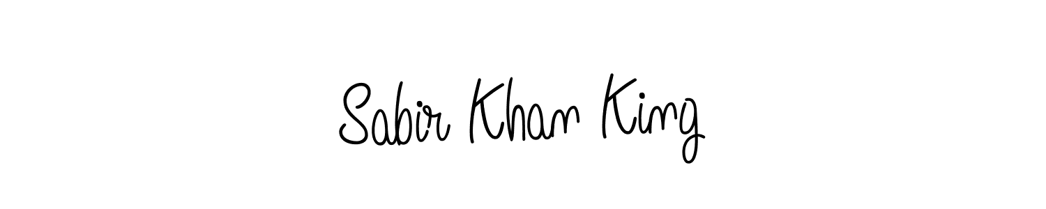 Make a beautiful signature design for name Sabir Khan King. With this signature (Angelique-Rose-font-FFP) style, you can create a handwritten signature for free. Sabir Khan King signature style 5 images and pictures png