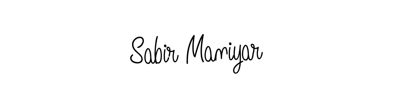 How to make Sabir Maniyar name signature. Use Angelique-Rose-font-FFP style for creating short signs online. This is the latest handwritten sign. Sabir Maniyar signature style 5 images and pictures png