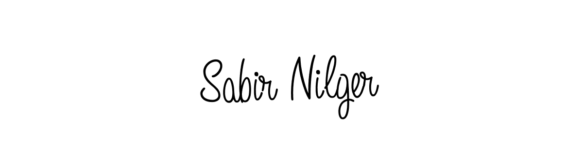 Make a beautiful signature design for name Sabir Nilger. With this signature (Angelique-Rose-font-FFP) style, you can create a handwritten signature for free. Sabir Nilger signature style 5 images and pictures png