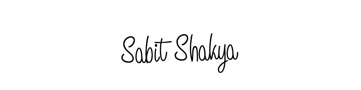You should practise on your own different ways (Angelique-Rose-font-FFP) to write your name (Sabit Shakya) in signature. don't let someone else do it for you. Sabit Shakya signature style 5 images and pictures png