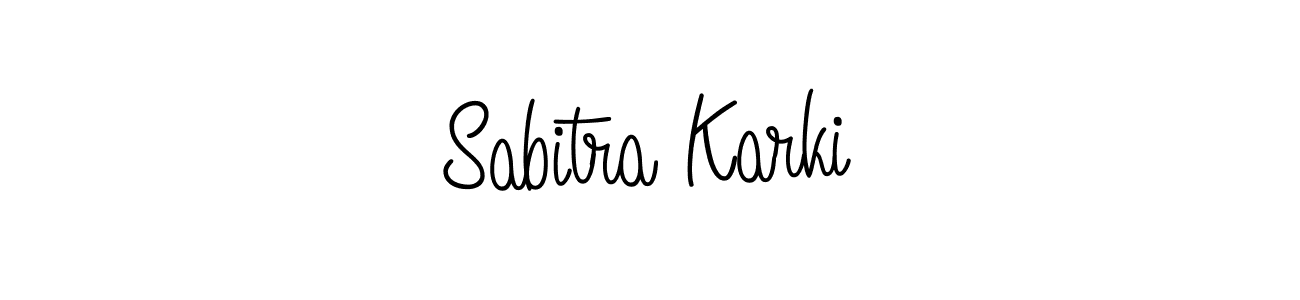 Also we have Sabitra Karki name is the best signature style. Create professional handwritten signature collection using Angelique-Rose-font-FFP autograph style. Sabitra Karki signature style 5 images and pictures png