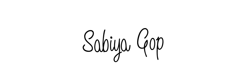 Also we have Sabiya Gop name is the best signature style. Create professional handwritten signature collection using Angelique-Rose-font-FFP autograph style. Sabiya Gop signature style 5 images and pictures png