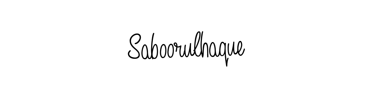 You should practise on your own different ways (Angelique-Rose-font-FFP) to write your name (Saboorulhaque) in signature. don't let someone else do it for you. Saboorulhaque signature style 5 images and pictures png