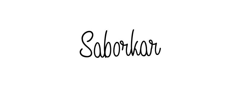 Create a beautiful signature design for name Saborkar. With this signature (Angelique-Rose-font-FFP) fonts, you can make a handwritten signature for free. Saborkar signature style 5 images and pictures png