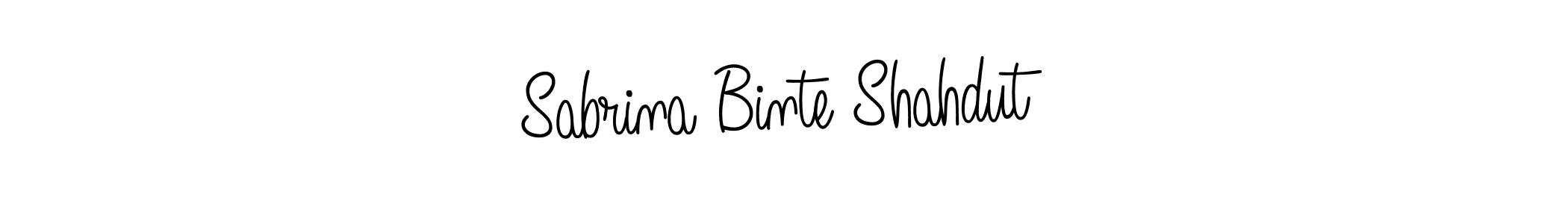 Make a short Sabrina Binte Shahdut signature style. Manage your documents anywhere anytime using Angelique-Rose-font-FFP. Create and add eSignatures, submit forms, share and send files easily. Sabrina Binte Shahdut signature style 5 images and pictures png