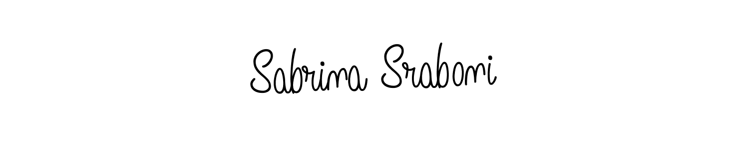 Sabrina Sraboni stylish signature style. Best Handwritten Sign (Angelique-Rose-font-FFP) for my name. Handwritten Signature Collection Ideas for my name Sabrina Sraboni. Sabrina Sraboni signature style 5 images and pictures png