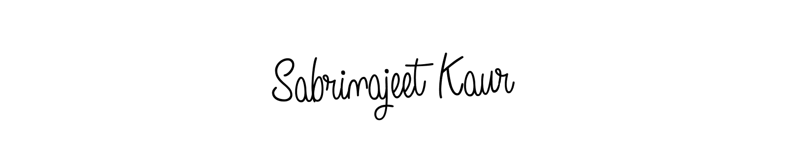 if you are searching for the best signature style for your name Sabrinajeet Kaur. so please give up your signature search. here we have designed multiple signature styles  using Angelique-Rose-font-FFP. Sabrinajeet Kaur signature style 5 images and pictures png