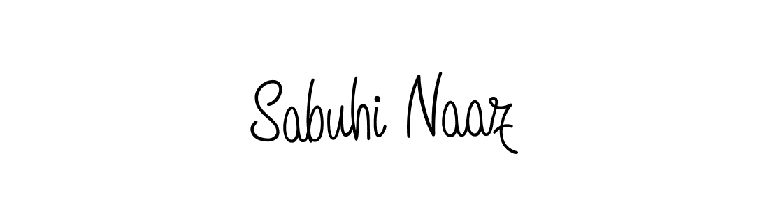 How to make Sabuhi Naaz name signature. Use Angelique-Rose-font-FFP style for creating short signs online. This is the latest handwritten sign. Sabuhi Naaz signature style 5 images and pictures png