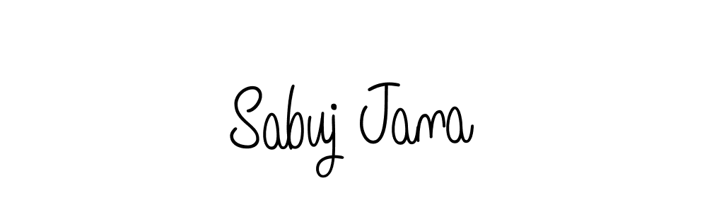 Create a beautiful signature design for name Sabuj Jana. With this signature (Angelique-Rose-font-FFP) fonts, you can make a handwritten signature for free. Sabuj Jana signature style 5 images and pictures png