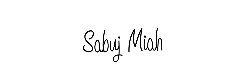The best way (Angelique-Rose-font-FFP) to make a short signature is to pick only two or three words in your name. The name Sabuj Miah include a total of six letters. For converting this name. Sabuj Miah signature style 5 images and pictures png