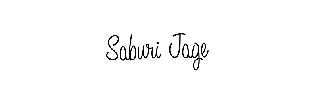Create a beautiful signature design for name Saburi Jage. With this signature (Angelique-Rose-font-FFP) fonts, you can make a handwritten signature for free. Saburi Jage signature style 5 images and pictures png