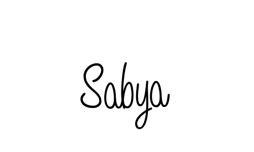 Sabya stylish signature style. Best Handwritten Sign (Angelique-Rose-font-FFP) for my name. Handwritten Signature Collection Ideas for my name Sabya. Sabya signature style 5 images and pictures png