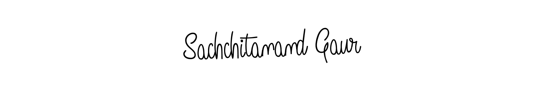 Make a beautiful signature design for name Sachchitanand Gaur. With this signature (Angelique-Rose-font-FFP) style, you can create a handwritten signature for free. Sachchitanand Gaur signature style 5 images and pictures png