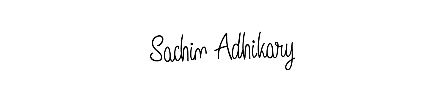 The best way (Angelique-Rose-font-FFP) to make a short signature is to pick only two or three words in your name. The name Sachin Adhikary include a total of six letters. For converting this name. Sachin Adhikary signature style 5 images and pictures png