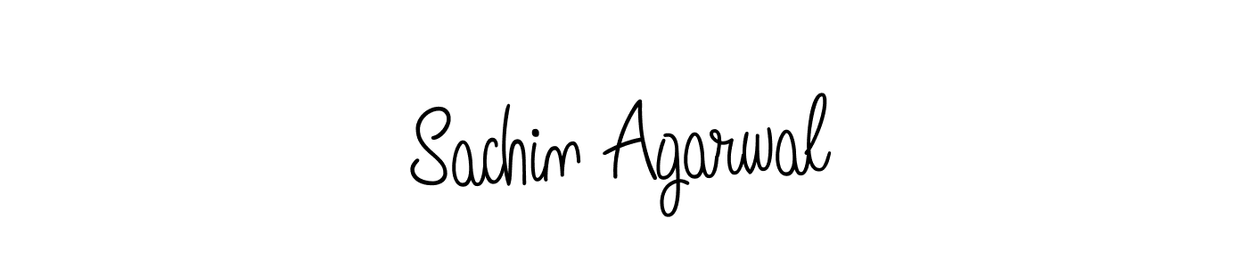 Use a signature maker to create a handwritten signature online. With this signature software, you can design (Angelique-Rose-font-FFP) your own signature for name Sachin Agarwal. Sachin Agarwal signature style 5 images and pictures png