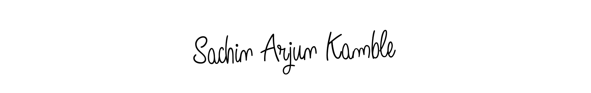 The best way (Angelique-Rose-font-FFP) to make a short signature is to pick only two or three words in your name. The name Sachin Arjun Kamble include a total of six letters. For converting this name. Sachin Arjun Kamble signature style 5 images and pictures png