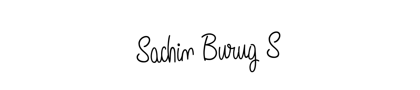 Make a beautiful signature design for name Sachin Burug S. With this signature (Angelique-Rose-font-FFP) style, you can create a handwritten signature for free. Sachin Burug S signature style 5 images and pictures png