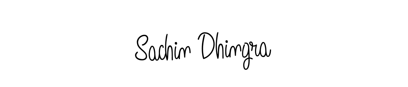 Design your own signature with our free online signature maker. With this signature software, you can create a handwritten (Angelique-Rose-font-FFP) signature for name Sachin Dhingra. Sachin Dhingra signature style 5 images and pictures png