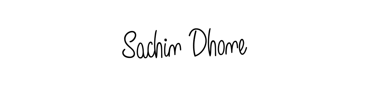 How to make Sachin Dhone name signature. Use Angelique-Rose-font-FFP style for creating short signs online. This is the latest handwritten sign. Sachin Dhone signature style 5 images and pictures png