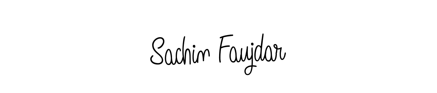 How to make Sachin Faujdar name signature. Use Angelique-Rose-font-FFP style for creating short signs online. This is the latest handwritten sign. Sachin Faujdar signature style 5 images and pictures png