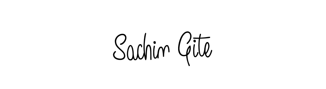 Sachin Gite stylish signature style. Best Handwritten Sign (Angelique-Rose-font-FFP) for my name. Handwritten Signature Collection Ideas for my name Sachin Gite. Sachin Gite signature style 5 images and pictures png