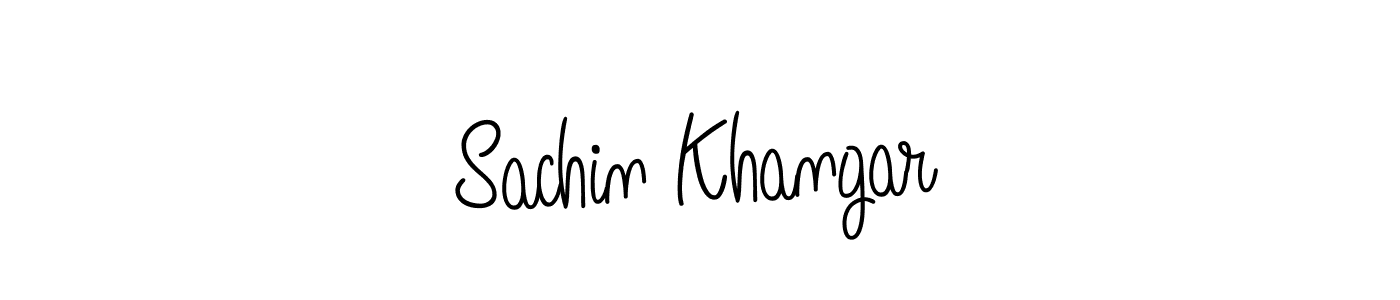 Create a beautiful signature design for name Sachin Khangar. With this signature (Angelique-Rose-font-FFP) fonts, you can make a handwritten signature for free. Sachin Khangar signature style 5 images and pictures png