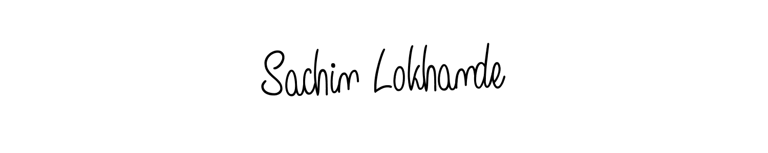 Design your own signature with our free online signature maker. With this signature software, you can create a handwritten (Angelique-Rose-font-FFP) signature for name Sachin Lokhande. Sachin Lokhande signature style 5 images and pictures png