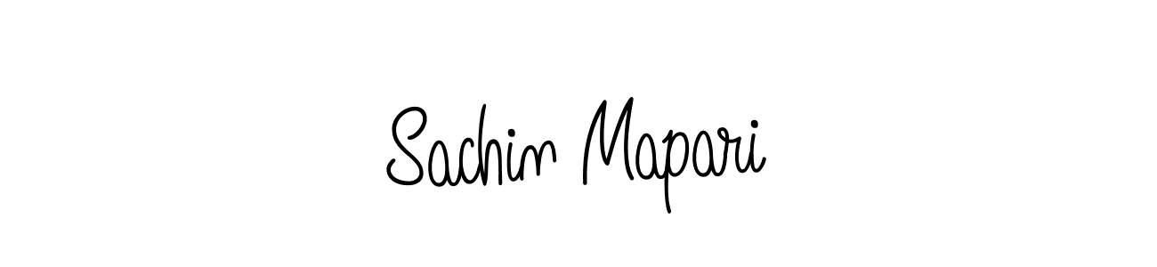 The best way (Angelique-Rose-font-FFP) to make a short signature is to pick only two or three words in your name. The name Sachin Mapari include a total of six letters. For converting this name. Sachin Mapari signature style 5 images and pictures png