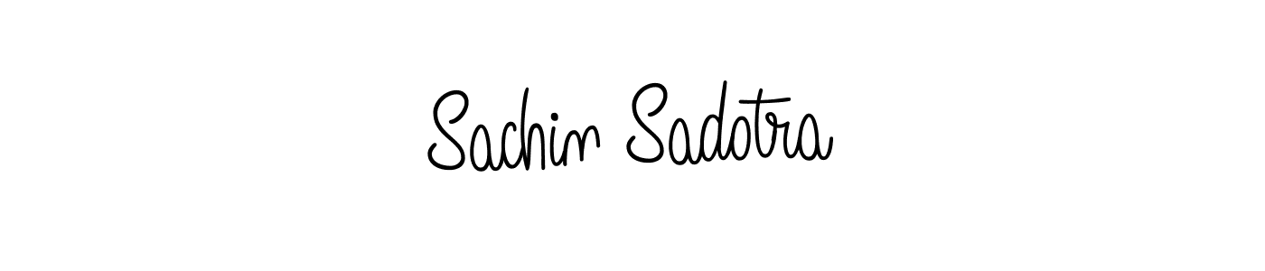 Use a signature maker to create a handwritten signature online. With this signature software, you can design (Angelique-Rose-font-FFP) your own signature for name Sachin Sadotra. Sachin Sadotra signature style 5 images and pictures png