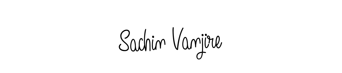 You should practise on your own different ways (Angelique-Rose-font-FFP) to write your name (Sachin Vanjire) in signature. don't let someone else do it for you. Sachin Vanjire signature style 5 images and pictures png