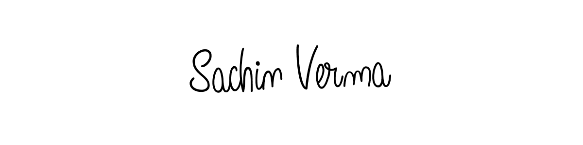 How to make Sachin Verma name signature. Use Angelique-Rose-font-FFP style for creating short signs online. This is the latest handwritten sign. Sachin Verma signature style 5 images and pictures png
