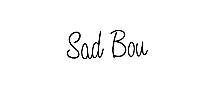 Use a signature maker to create a handwritten signature online. With this signature software, you can design (Angelique-Rose-font-FFP) your own signature for name Sad Bou. Sad Bou signature style 5 images and pictures png