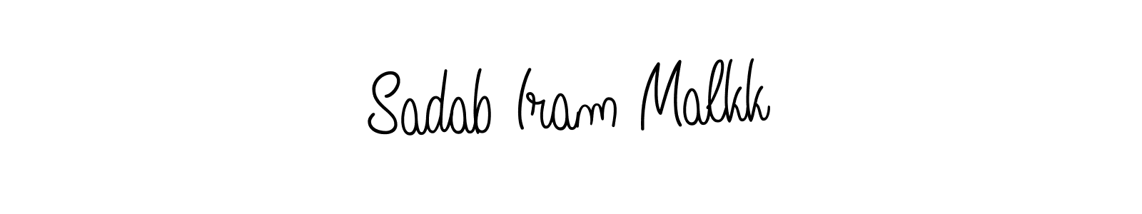 Make a beautiful signature design for name Sadab Iram Malkk. With this signature (Angelique-Rose-font-FFP) style, you can create a handwritten signature for free. Sadab Iram Malkk signature style 5 images and pictures png