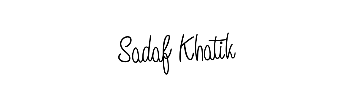 It looks lik you need a new signature style for name Sadaf Khatik. Design unique handwritten (Angelique-Rose-font-FFP) signature with our free signature maker in just a few clicks. Sadaf Khatik signature style 5 images and pictures png