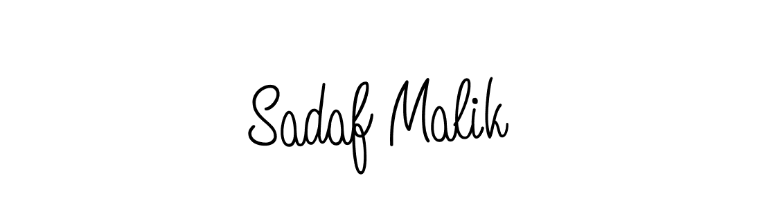 Use a signature maker to create a handwritten signature online. With this signature software, you can design (Angelique-Rose-font-FFP) your own signature for name Sadaf Malik. Sadaf Malik signature style 5 images and pictures png