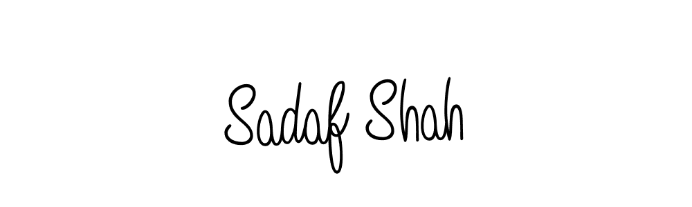 Make a beautiful signature design for name Sadaf Shah. With this signature (Angelique-Rose-font-FFP) style, you can create a handwritten signature for free. Sadaf Shah signature style 5 images and pictures png