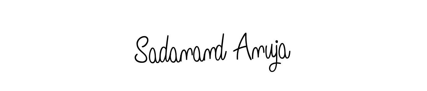 Use a signature maker to create a handwritten signature online. With this signature software, you can design (Angelique-Rose-font-FFP) your own signature for name Sadanand Anuja. Sadanand Anuja signature style 5 images and pictures png