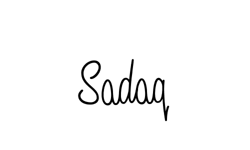 Use a signature maker to create a handwritten signature online. With this signature software, you can design (Angelique-Rose-font-FFP) your own signature for name Sadaq. Sadaq signature style 5 images and pictures png