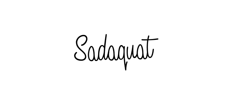 Design your own signature with our free online signature maker. With this signature software, you can create a handwritten (Angelique-Rose-font-FFP) signature for name Sadaquat. Sadaquat signature style 5 images and pictures png