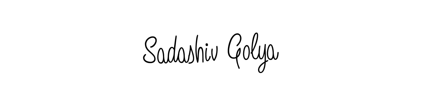 Make a beautiful signature design for name Sadashiv Golya. With this signature (Angelique-Rose-font-FFP) style, you can create a handwritten signature for free. Sadashiv Golya signature style 5 images and pictures png