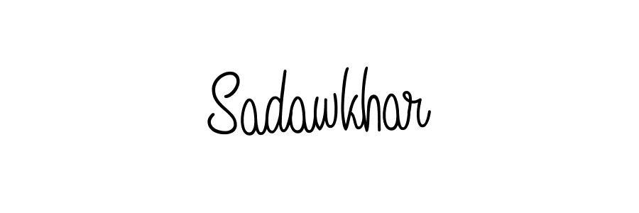 Create a beautiful signature design for name Sadawkhar. With this signature (Angelique-Rose-font-FFP) fonts, you can make a handwritten signature for free. Sadawkhar signature style 5 images and pictures png