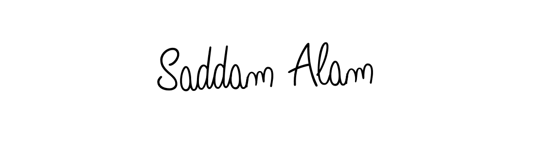Saddam Alam stylish signature style. Best Handwritten Sign (Angelique-Rose-font-FFP) for my name. Handwritten Signature Collection Ideas for my name Saddam Alam. Saddam Alam signature style 5 images and pictures png