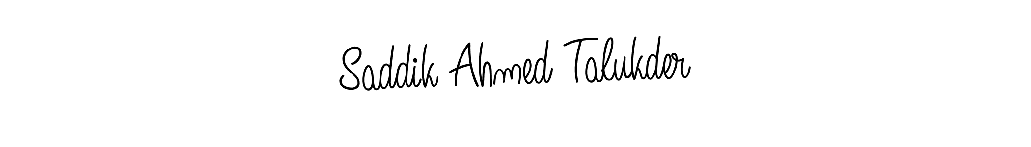 Use a signature maker to create a handwritten signature online. With this signature software, you can design (Angelique-Rose-font-FFP) your own signature for name Saddik Ahmed Talukder. Saddik Ahmed Talukder signature style 5 images and pictures png